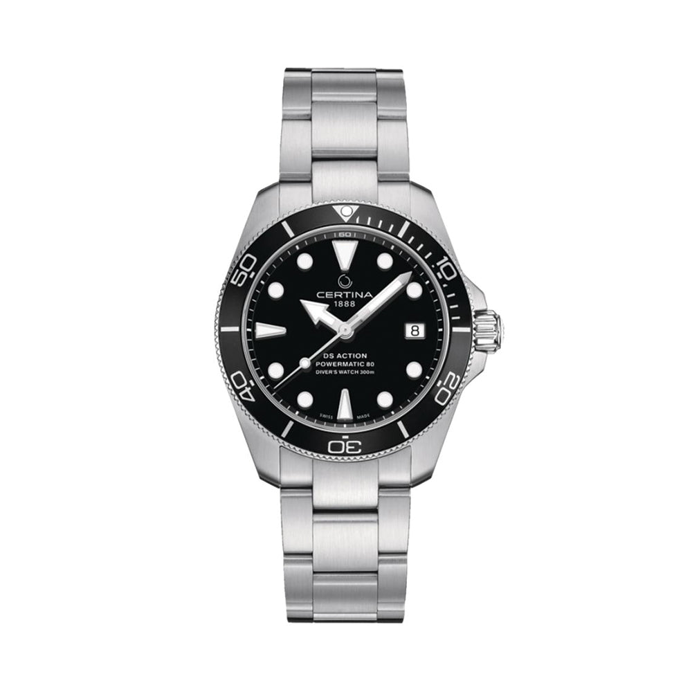 DS Action Diver Powermatic 80 38mm - Black on Bracelet