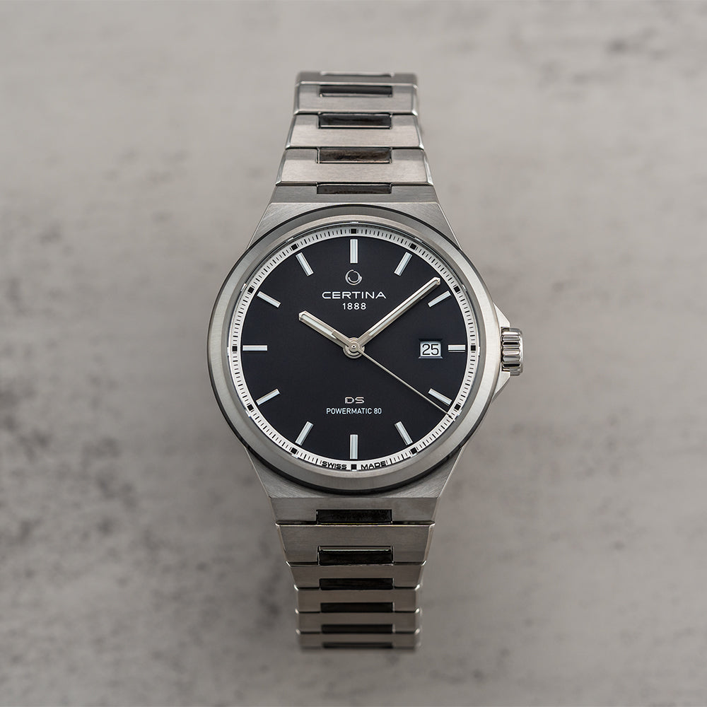 DS-7 Powermatic 80 39mm - Black on Bracelet