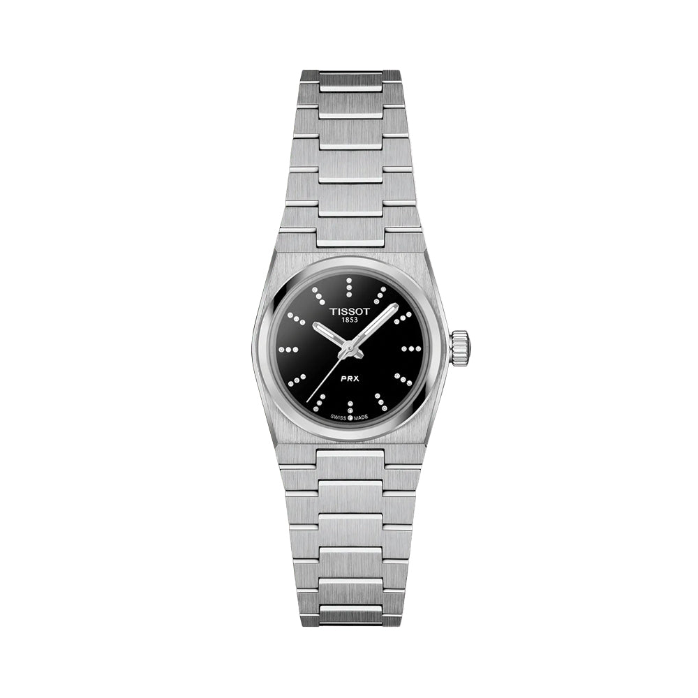 PRX Quartz w/ Diamonds 25mm - Black on Bracelet