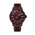Archao DLC 43mm - Red on Leather Strap