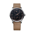 Le Régulateur Gravé Noir 39mm - Black on Leather Strap