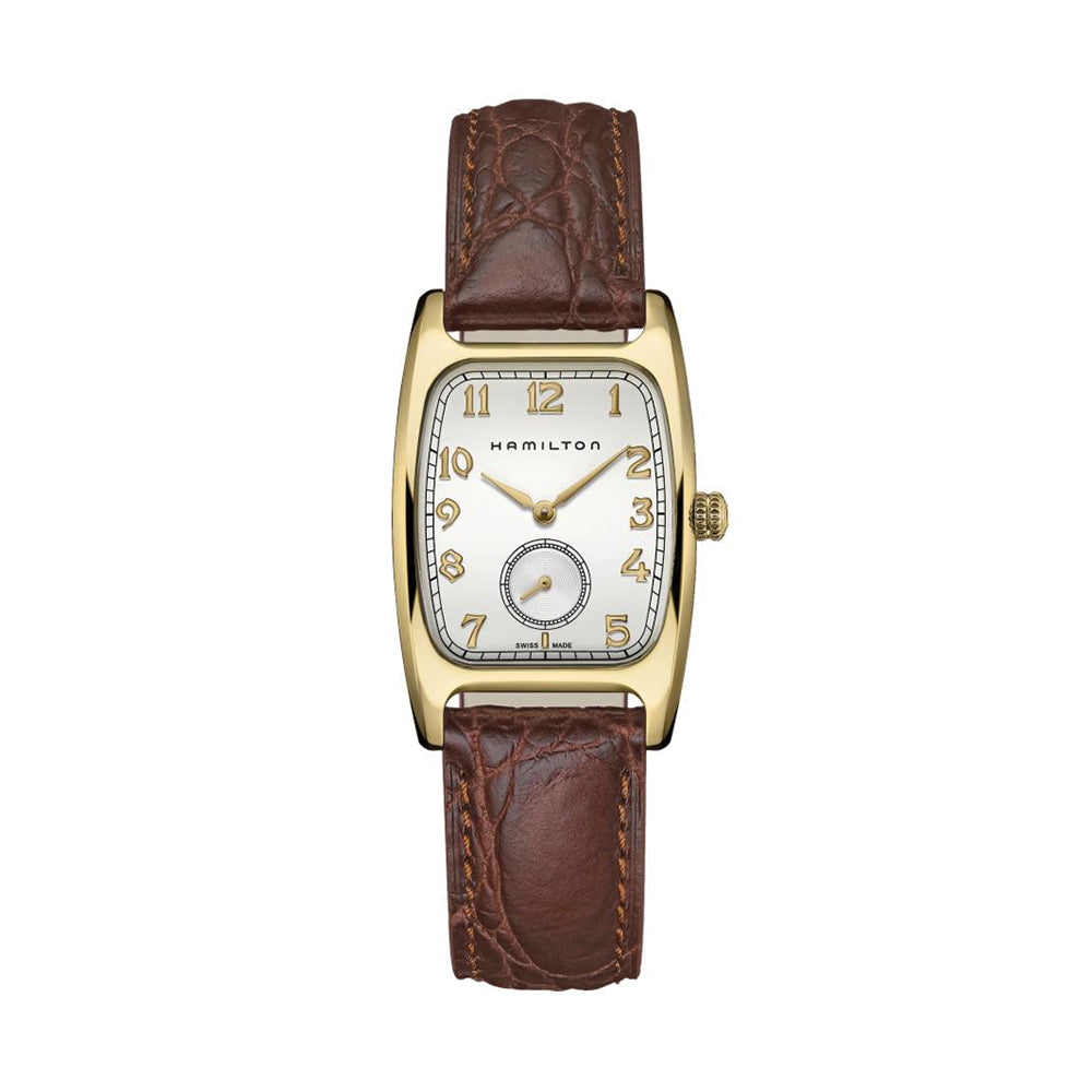 American Classic Boulton Quartz 32mm - White on Leather Strap