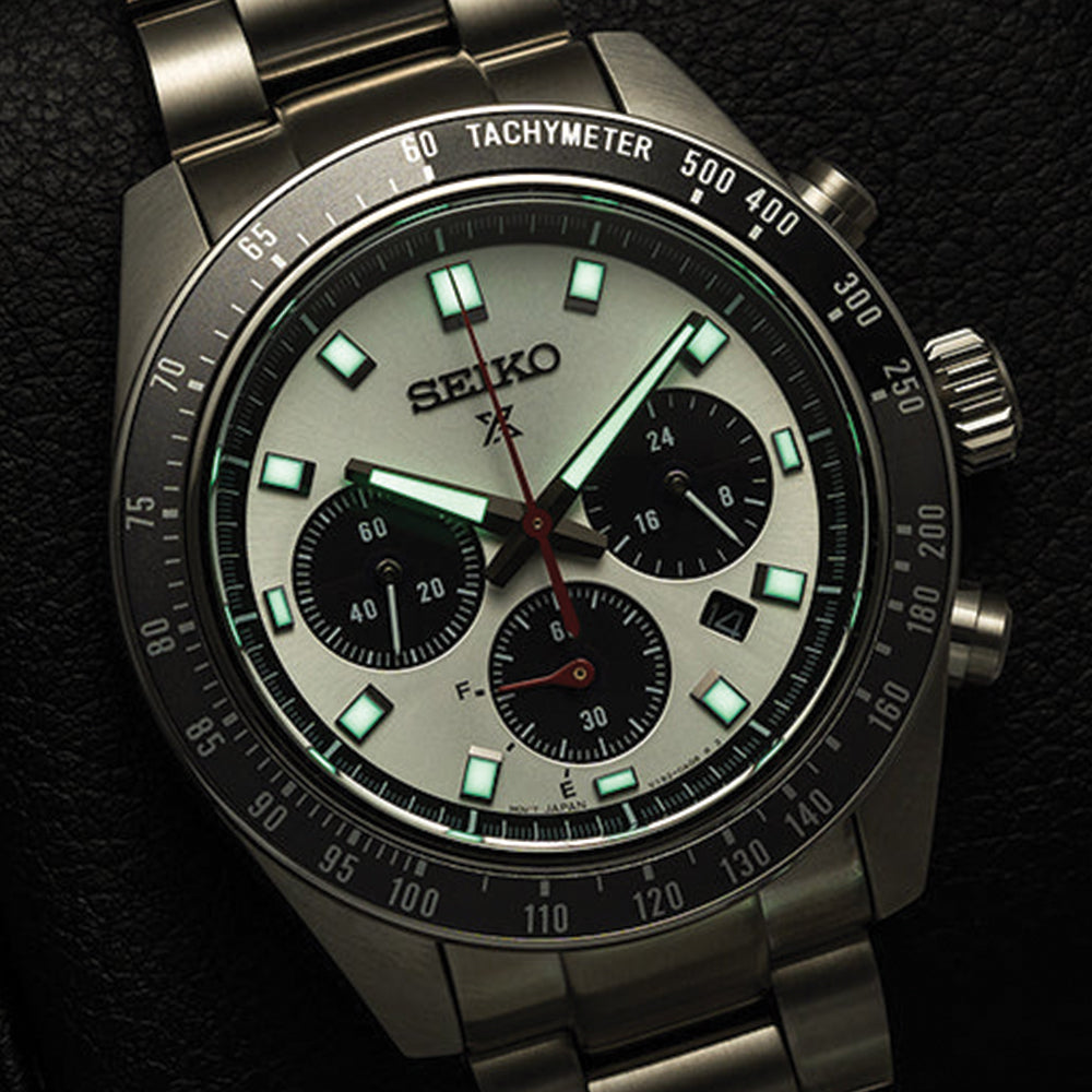 SSC911 Prospex Speedtimer 41.4mm - White on Bracelet