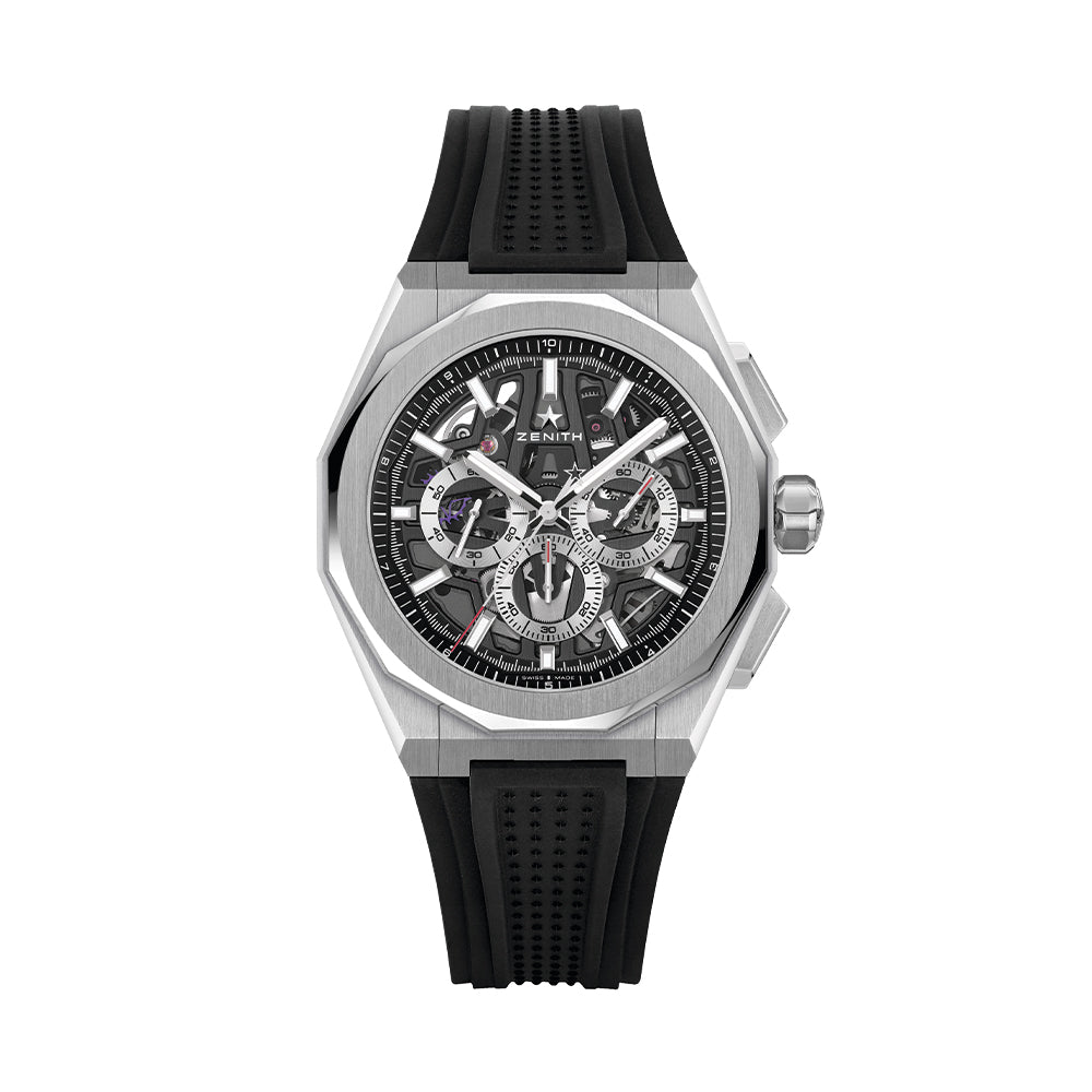 Defy Skyline Chronograph Skeleton 42mm - Black-Toned on Bracelet