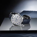Senator Chronometer Manual Winding White Gold 42mm - Silver on Leather Strap