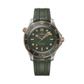 Seamaster Diver 300M Titanium and Bronze Gold 42mm - Green on Rubber Strap