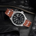 Pilot Watch Basic Aachen 39mm - Black on Leather Strap