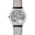 Villeret Squelette 8 Days White Gold 38mm - Skeleton Silver on Leather Strap