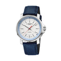 29er Big Pointer Date Automatic 42.4mm  - White on Blue Canvas Strap