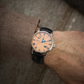 Senator Excellence Panorama Date Moon Phase 40mm - Frosted Copper on Leather Strap