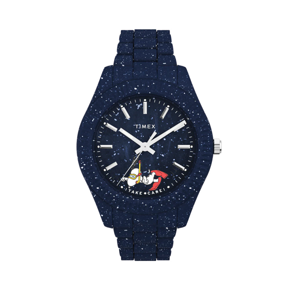 Legacy Ocean x Peanuts Recycled Material 42mm - Blue on Bracelet