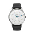 Orion 38mm - White on Leather Leather Strap
