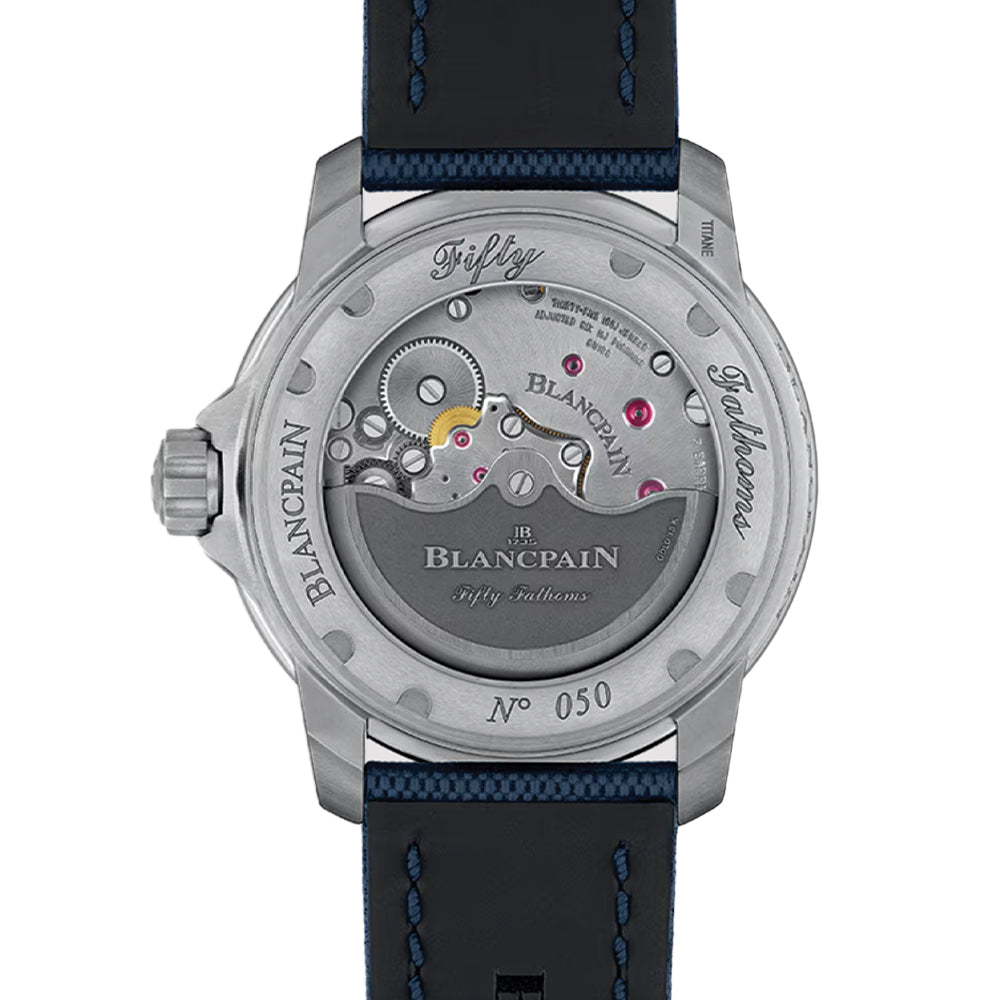 Fifty Fathoms Automatique Titanium 45mm - Blue on Sail-canvas Strap