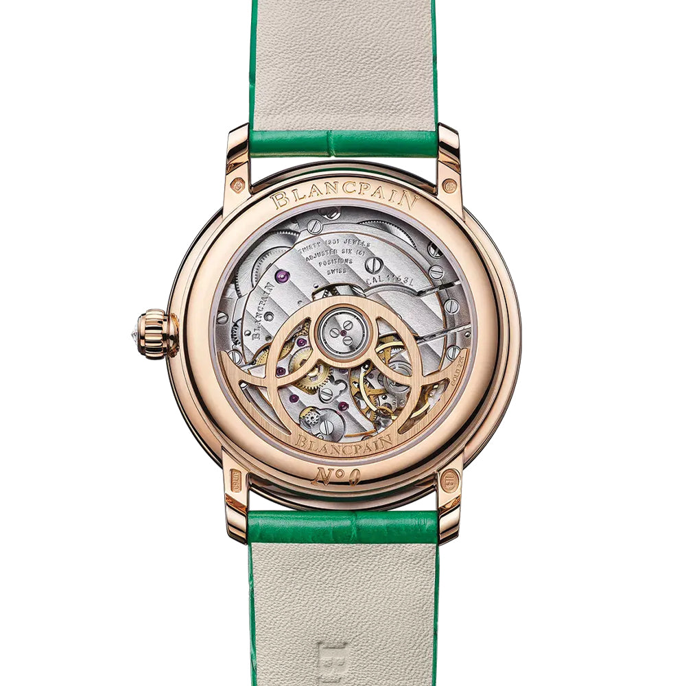 Ladybird Colors Phases de Lune Red Gold 34.9mm - White, Mother-of-Pearl on Leather Strap