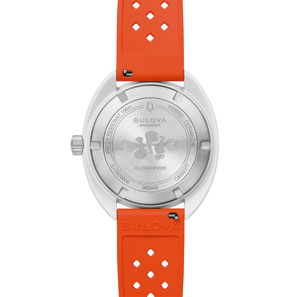 Snorkel Clownfish 41mm - White on Rubber Strap