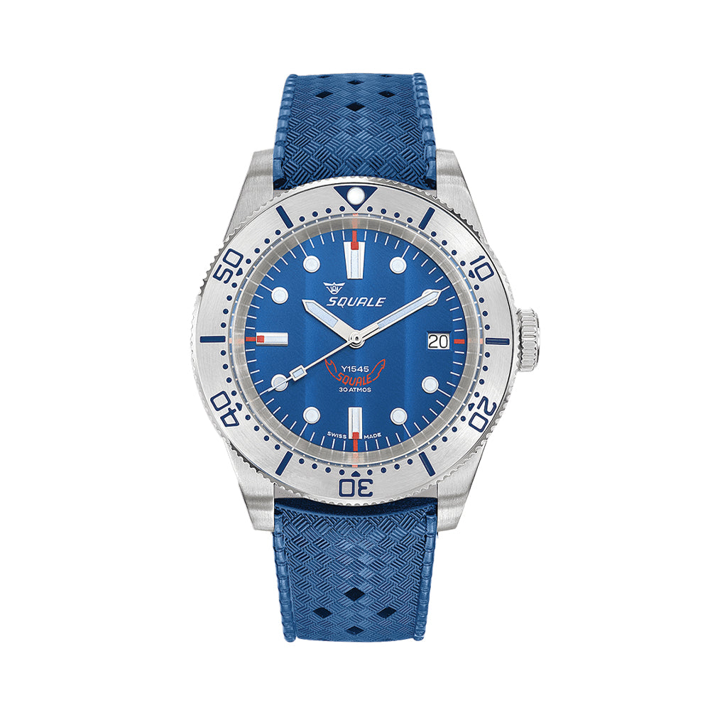 1545 Steel 40mm - Blue on Rubber Strap