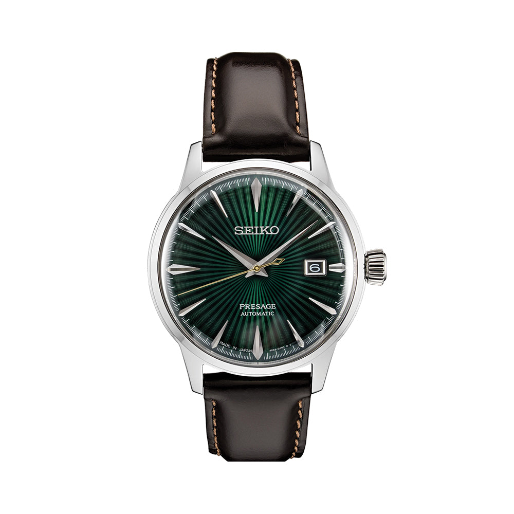 SRPD37 Presage Cocktail Time 40.5mm - Green on Leather Strap