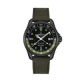 DS Action GMT Powermatic 80 43mm - Black and Green on Bracelet