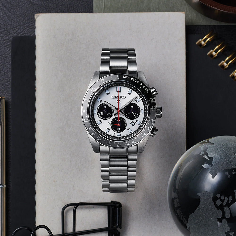SSC911 Prospex Speedtimer 41.4mm - White on Bracelet