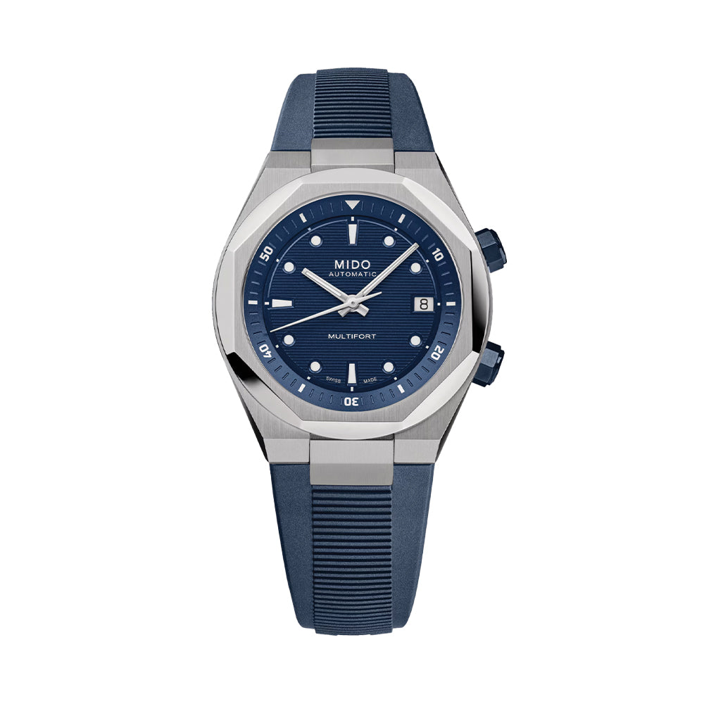 Multifort 8 Two Crowns Automatic 40mm - Blue on Rubber Strap