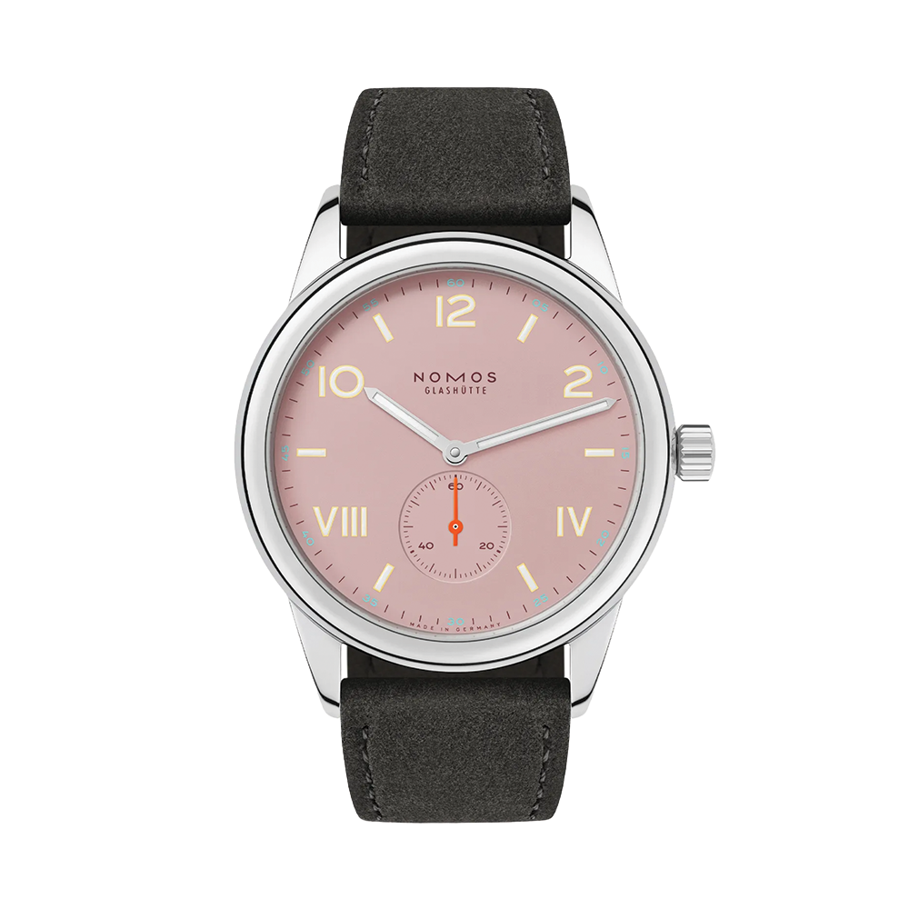 Club Campus Steel Back 38.5mm - Rose on Leather Strap