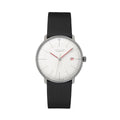 Max Bill Automatic Bauhaus 38mm - White on Leather Strap