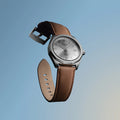 PRC 100 Solar Quartz 39mm - Silver on Leather Strap