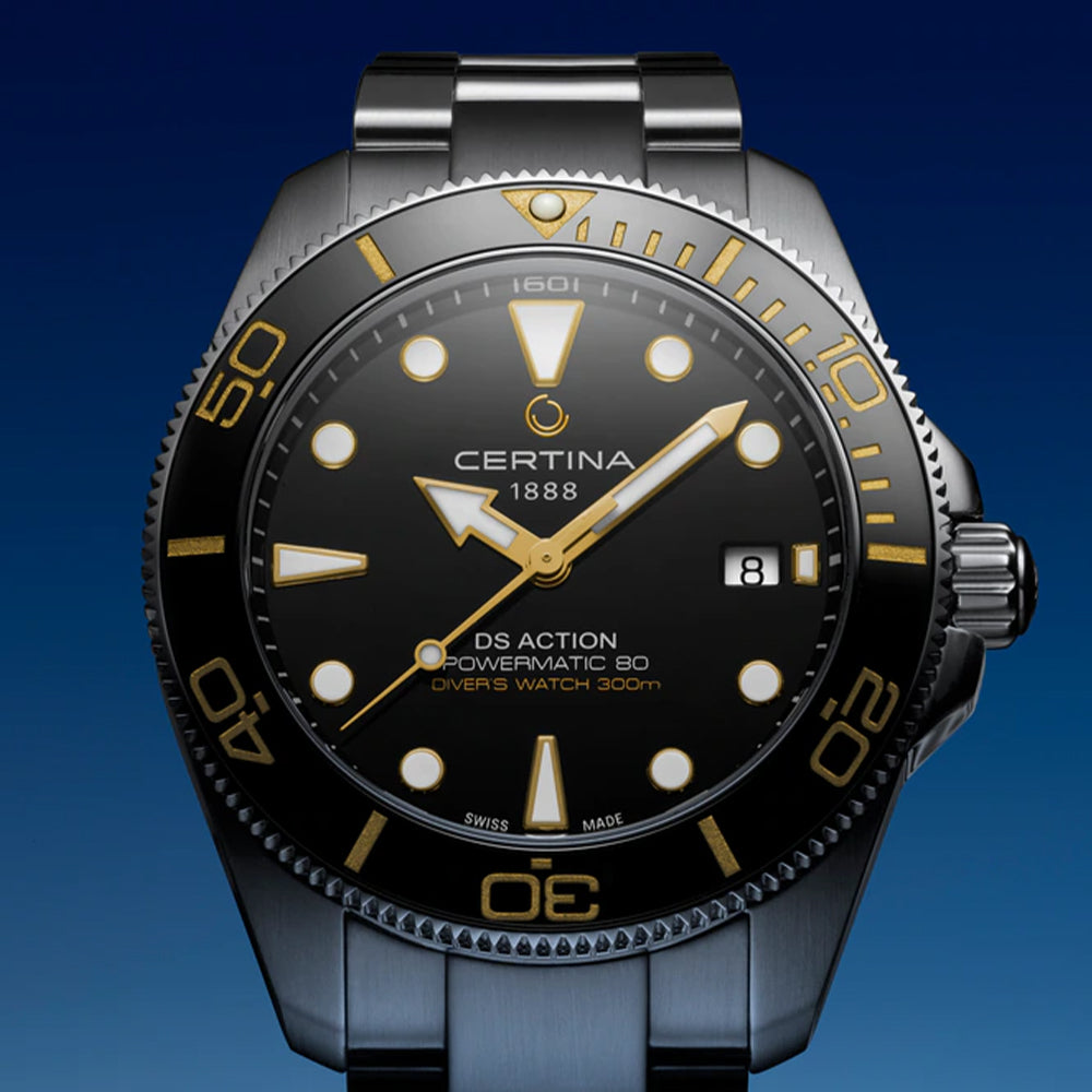 DS Action Diver "New DS Concept Extreme Shock Resistance" 40.5mm - Black on Bracelet