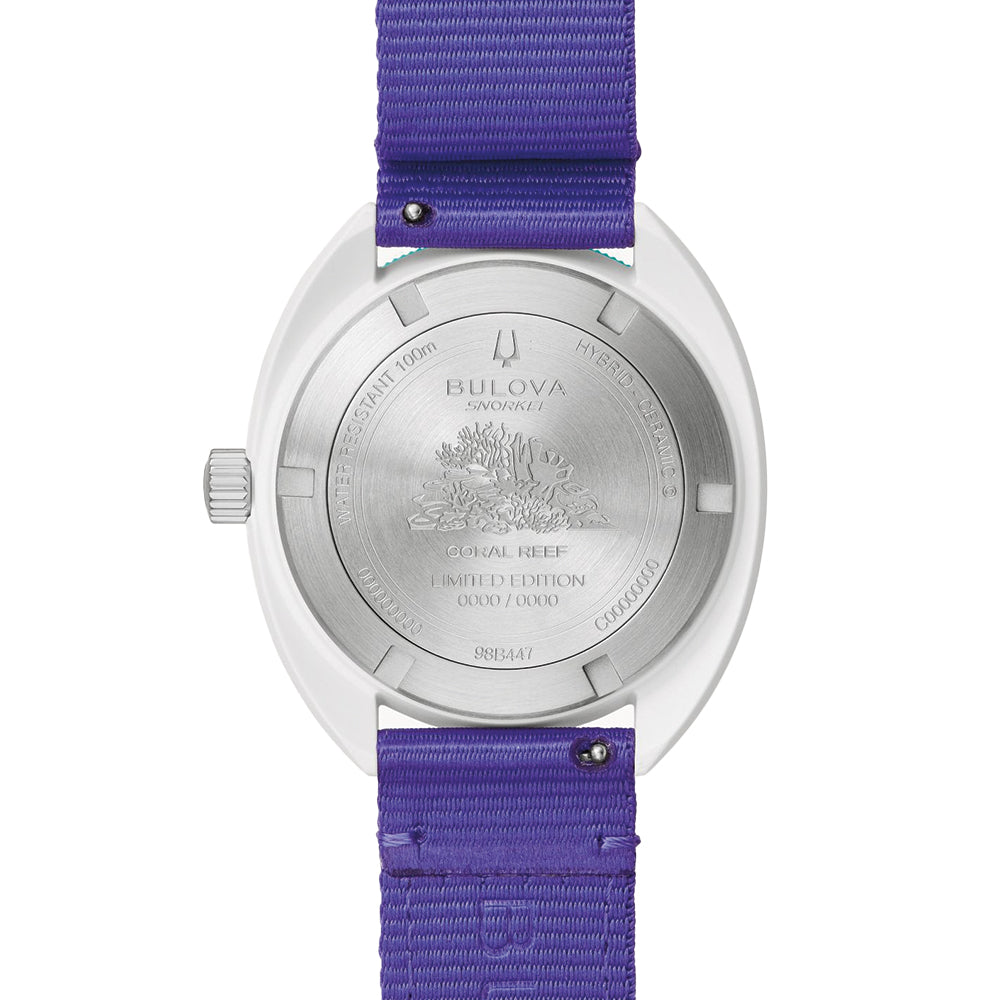 Oceanographer Snorkel Limited Edition Coral Ceramic 41mm - Teal on Tide Nylon Strap
