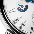 Senator Cosmopolite Automatic White Gold 44mm - Silver on Leather Strap