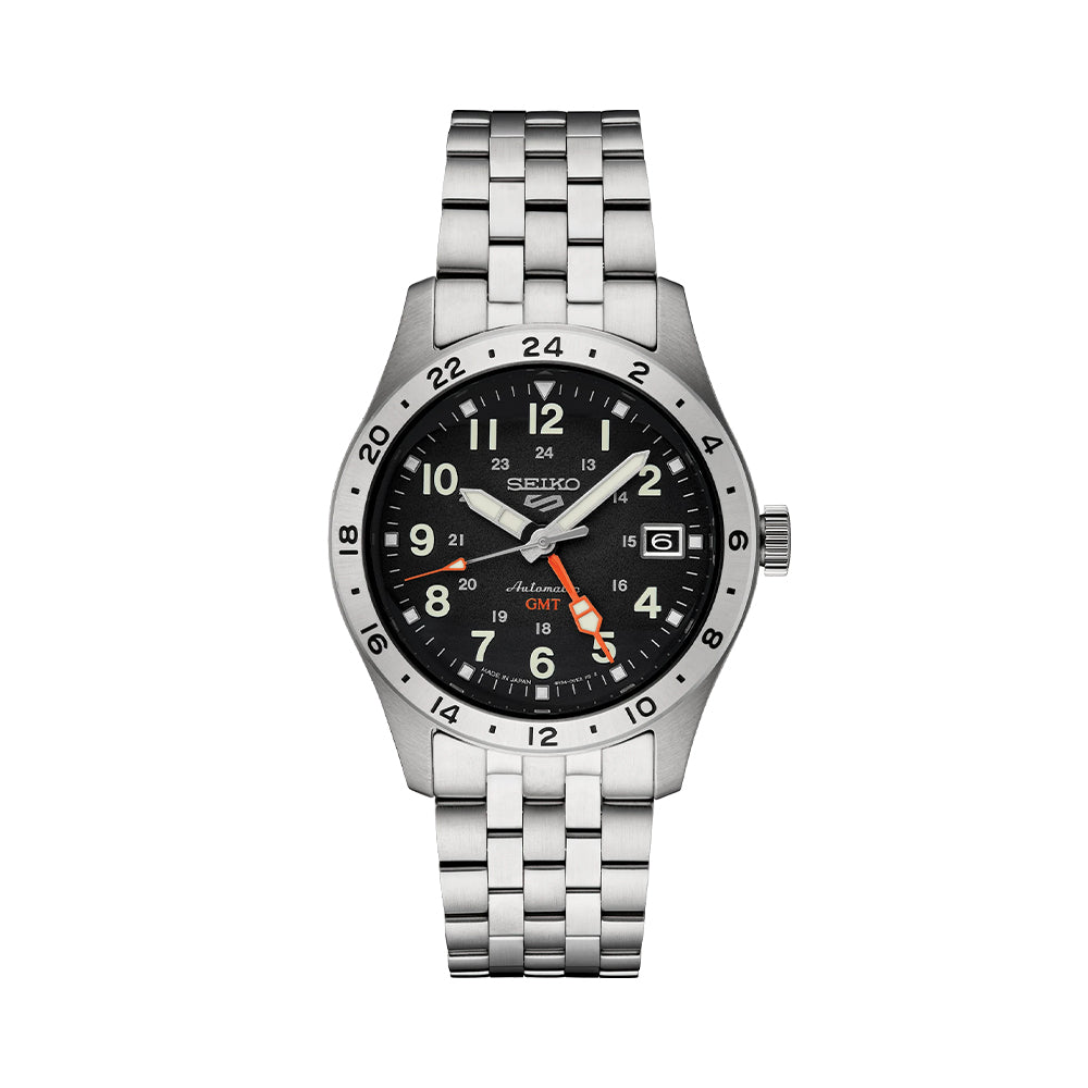 SSK023 5 Sports Field GMT 39.4mm - Black on Bracelet