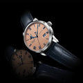 Senator Excellence Panorama Date Moon Phase 40mm - Frosted Copper on Leather Strap