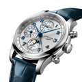 Master Chrono Moonphase 41mm - Silver on Leather Strap