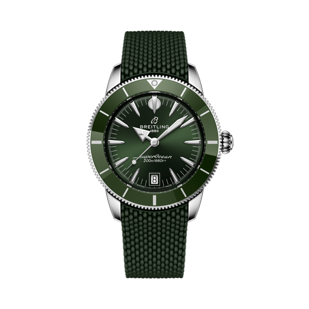 Superocean Heritage B31 Automatic 40mm - Green on Rubber Strap