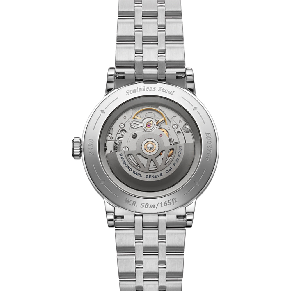 Millesime Men's Automatic Small Seconds Sector Dial 39.5mm - Silver on Bracelet