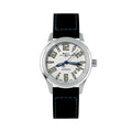 Trainmaster Arabic 38mm - White on Leather Strap