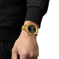 Ballade Quartz Yellow Gold PVD Coated 40mm - Black on Bracelet