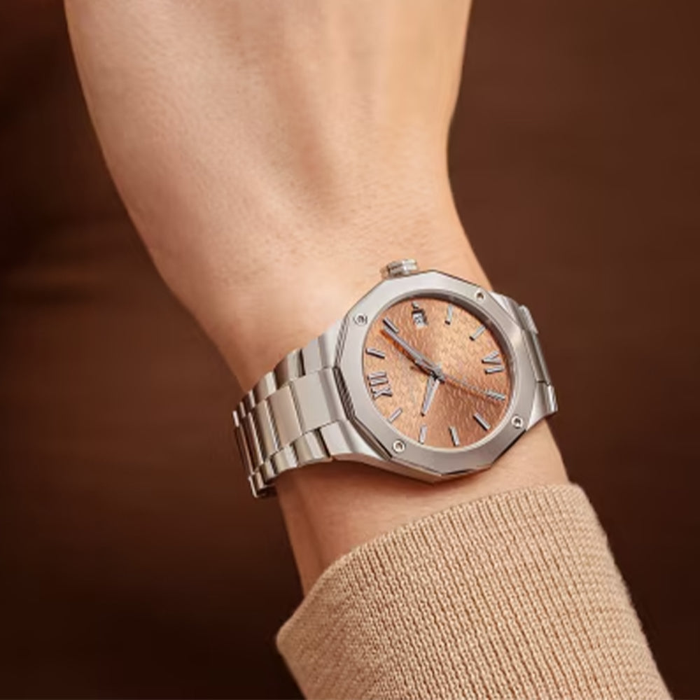 Riviera 10764 Automatic Date 36mm - Terracotta on Bracelet