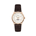 Villeret Calendar Moonphase Red Gold 33.2mm - White on Leather Strap
