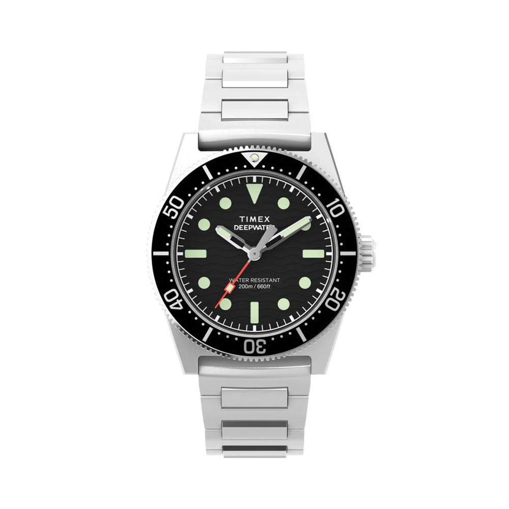 Deepwater Reef 200 41mm - Black on Stainless Steel Bracelet