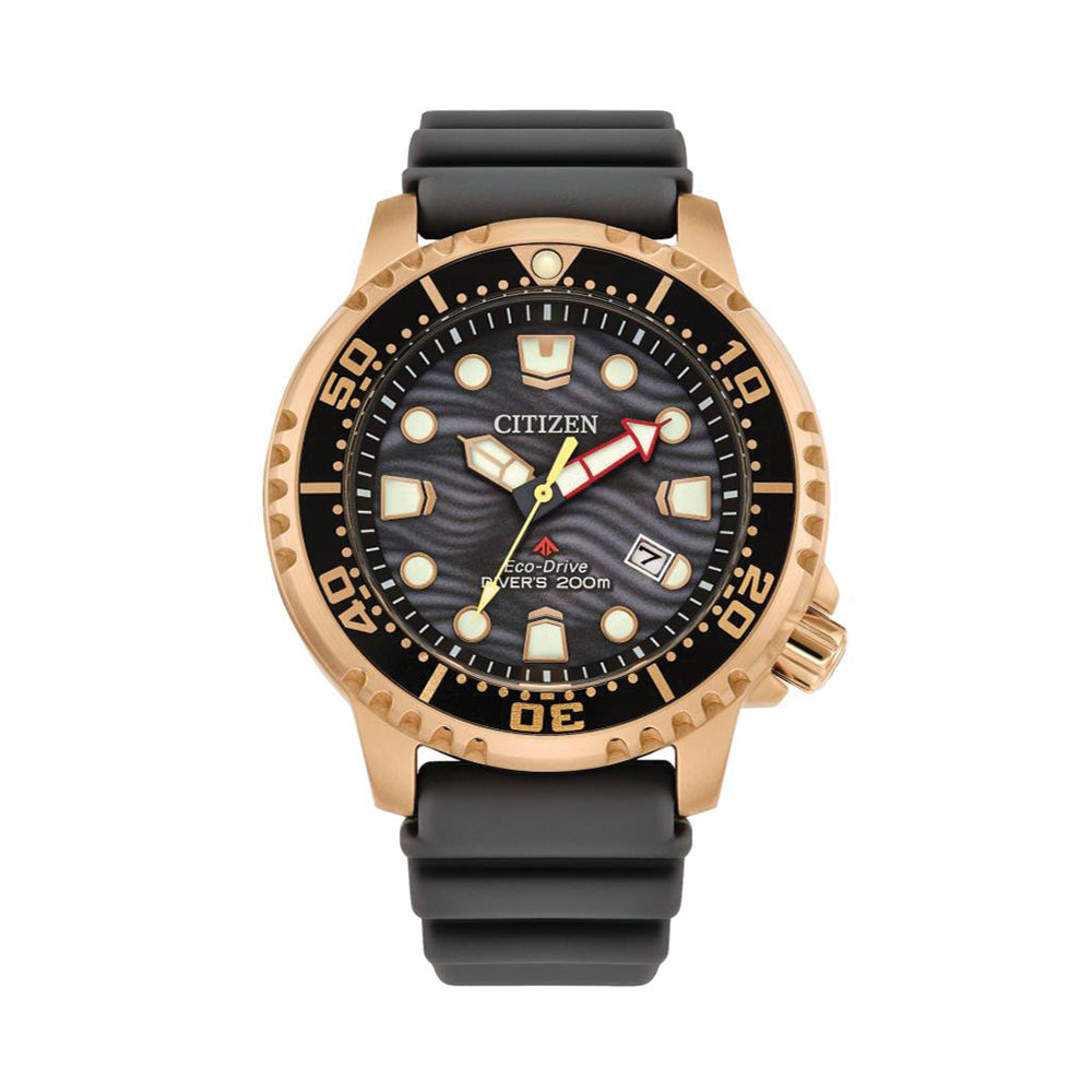 Promaster Dive Gold-Tone 44mm - Grey on Rubber Strap