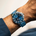Aquis Date 41.5mm - Blue on Rubber Strap