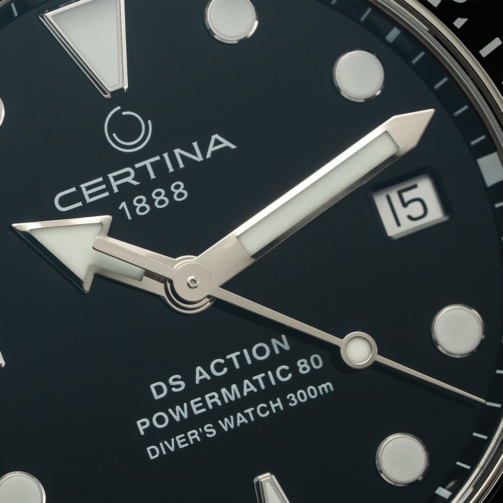 DS Action Diver Powermatic 80 38mm - Black on Bracelet