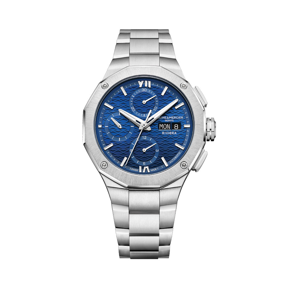 Riviera 10826 Automatic Chronograph 41mm - Blue on Bracelet