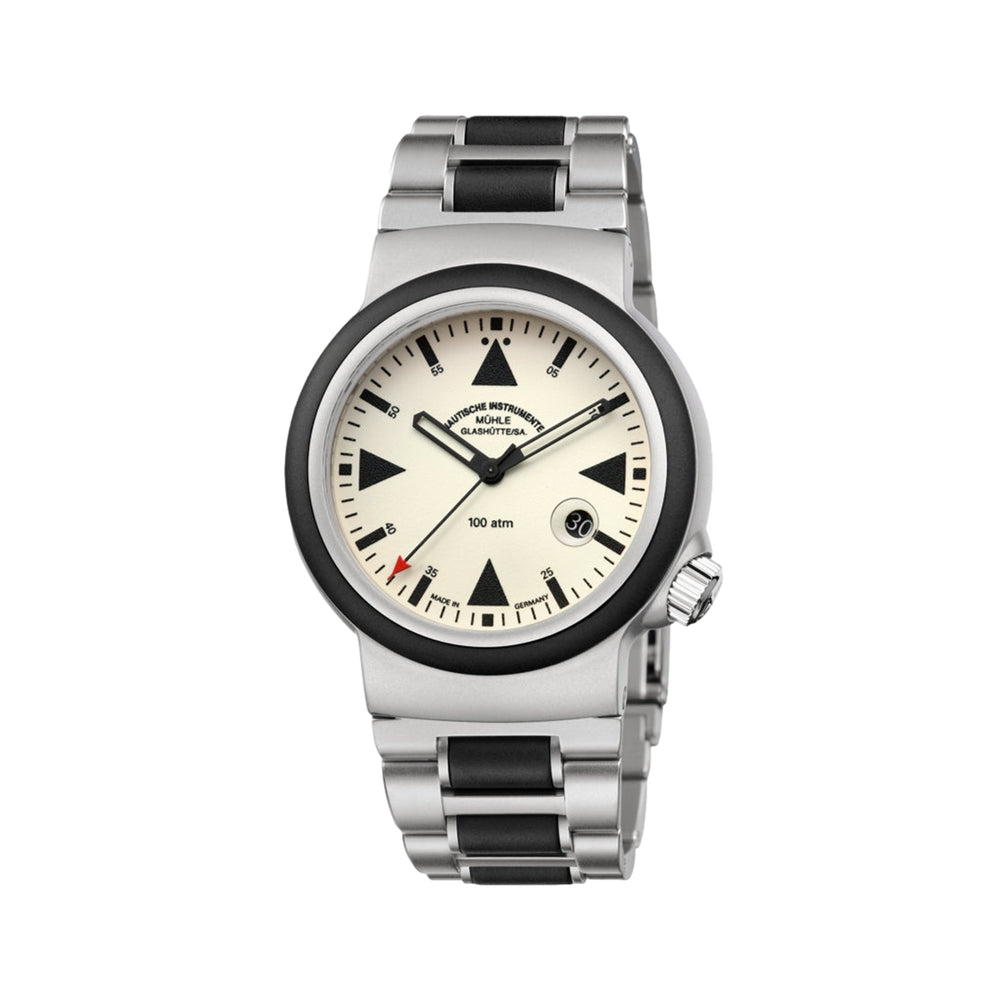 S.A.R. Rescue Timer 42mm - Lumen Cream on Bracelet