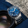 SeaQ Panorama Date 43mm - Galvanized Blue on Bracelet