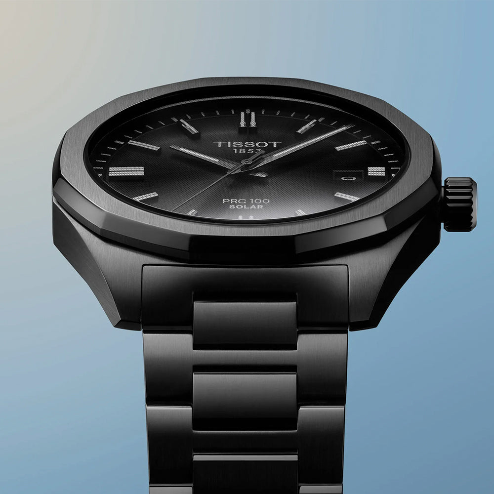 PRC 100 Solar Quartz 39mm - Black on Bracelet
