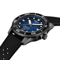 Seastar 1000 Powermatic 80 Black PVD 40mm - Blue on Rubber Strap