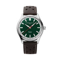 Classic Vintage Rally Healey Automatic 40mm - Green on Leather Strap