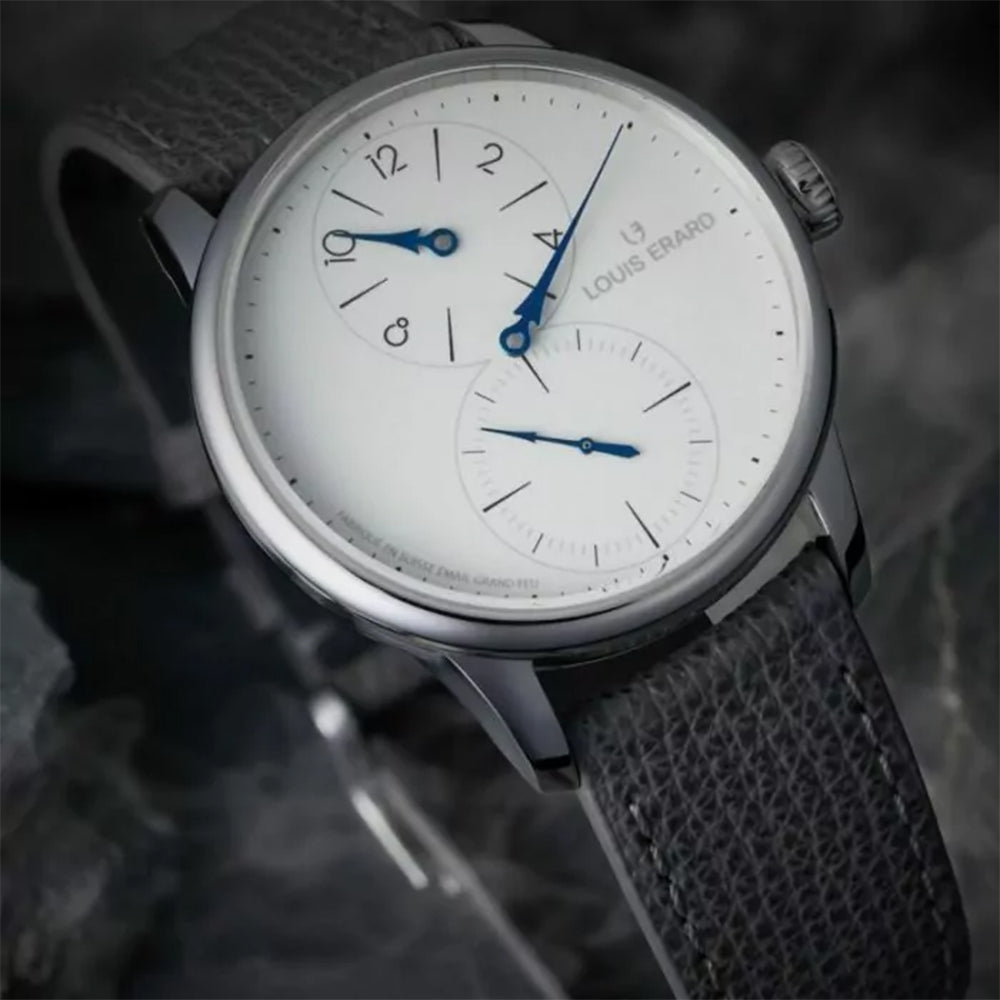 Excellence Le Regulateur Grand Feu Enamel 39mm - Ivory on Leather Strap